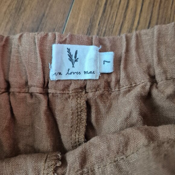 Kids Size 7 Ira Loves Mae Linen Trouser Pants - Picture 4 of 4